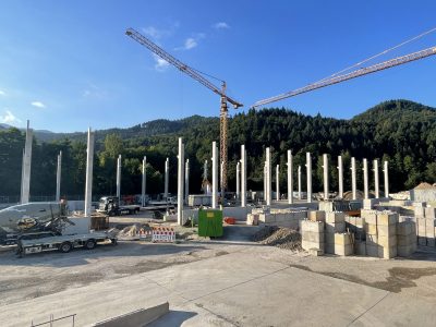 Stützen mit Kranbahnkonsolen, geschraubte Stütze